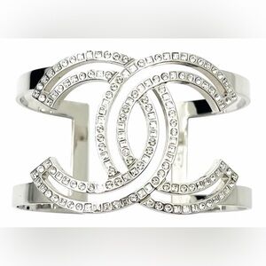 🪩 Chanel CC cut out Crystal Lined Cuff 🪩